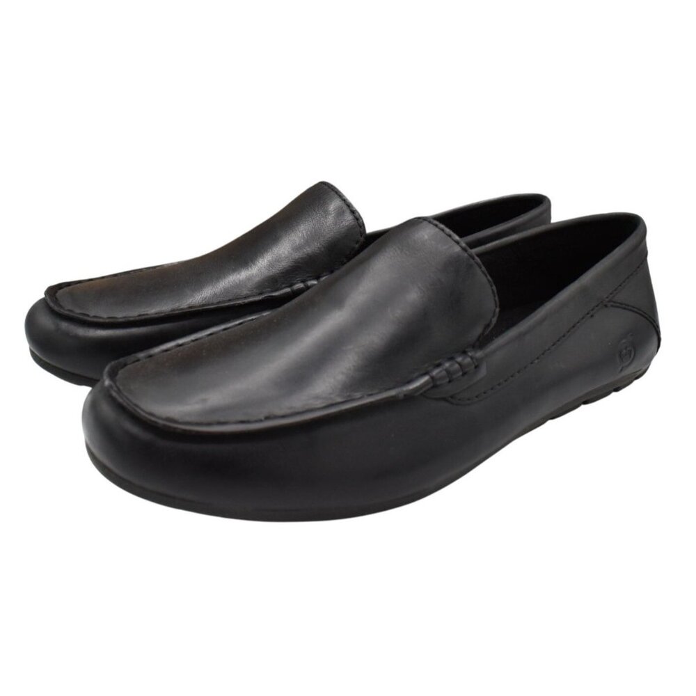 Born Mens Size‎ 8.5 Liam Black Full Grain Leather Slip On Driver Loafers Shoes
